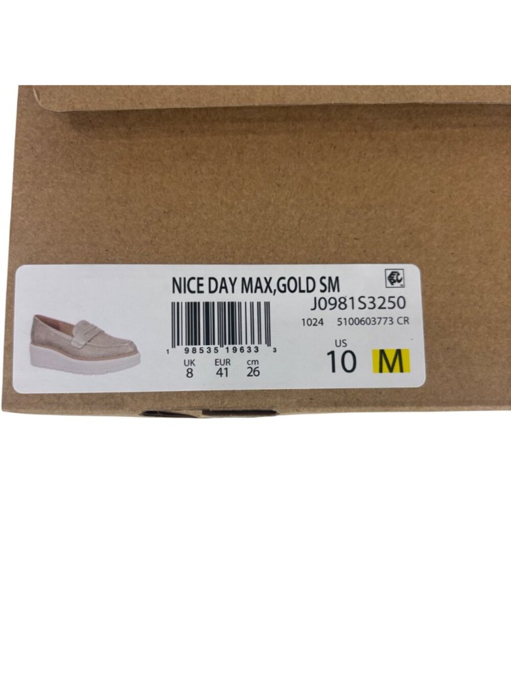 Dr. Scholl's Nice Day Max Platform Loafers Womens Size 10 Metallic Gold Slip-On - Picture 9 of 10
